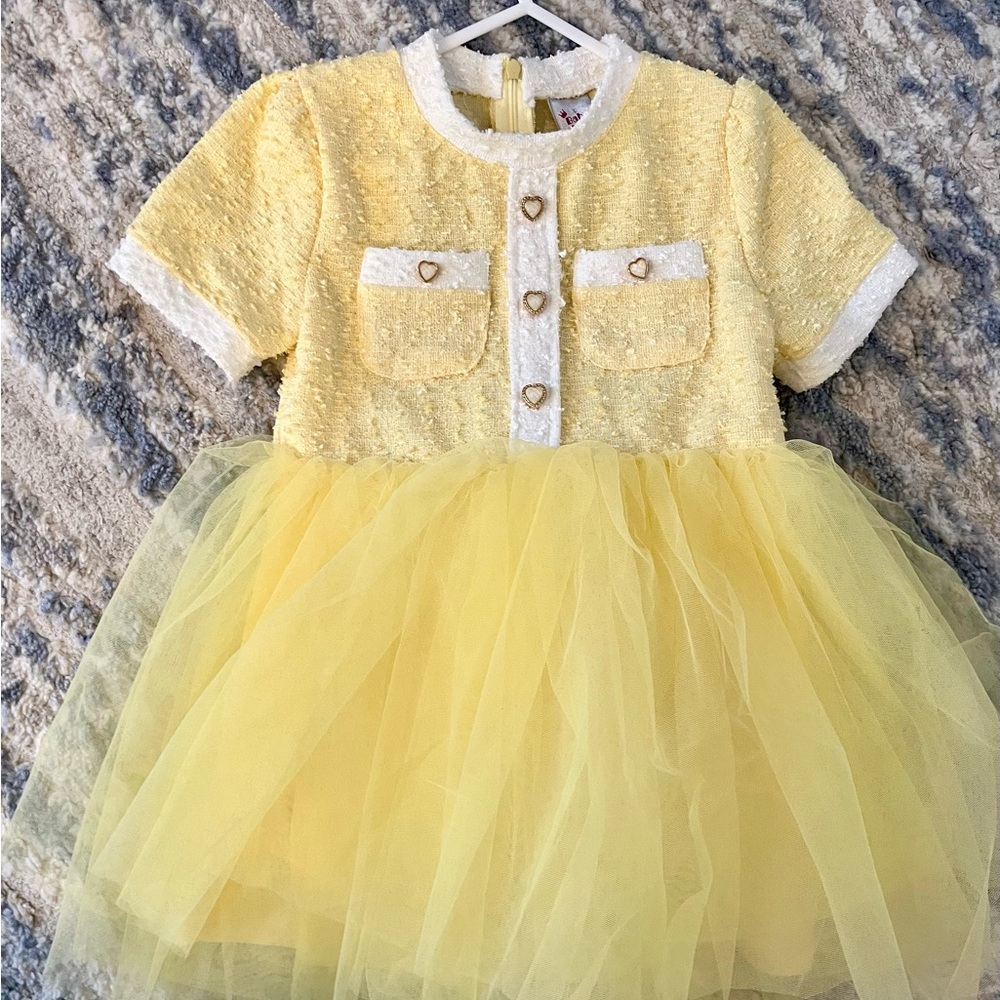 Charming Yellow Kids Formal Dress